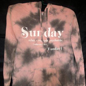 "Sunday Funday" graphic hooded sweater